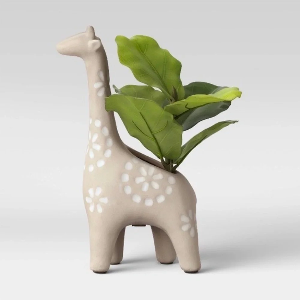 NWT!! Target OPALHOUSE Giraffe Planter 10” Plants Home Décor Boho Earthenware